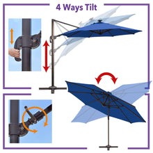 Load image into Gallery viewer, 11.5' Solar LED Roma Umbrella Deluxe Cantilever Umbrella Sunbrella Cover Umbrella Patio Umbrella Garden Outdoor
