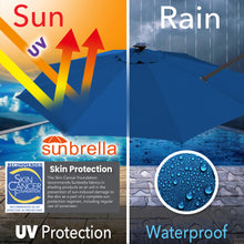 Load image into Gallery viewer, 11.5' Solar LED Roma Umbrella Deluxe Cantilever Umbrella Sunbrella Cover Umbrella Patio Umbrella Garden Outdoor
