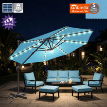 Load image into Gallery viewer, 11.5' Solar LED Roma Umbrella Deluxe Cantilever Umbrella Sunbrella Cover Umbrella Patio Umbrella Garden Outdoor
