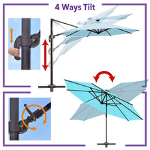 Load image into Gallery viewer, 11.5' Solar LED Roma Umbrella Deluxe Cantilever Umbrella Sunbrella Cover Umbrella Patio Umbrella Garden Outdoor
