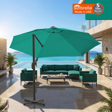 Load image into Gallery viewer, 11.5' Solar LED Roma Umbrella Deluxe Cantilever Umbrella Sunbrella Cover Umbrella Patio Umbrella Garden Outdoor
