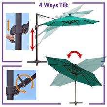 Load image into Gallery viewer, 11.5' Solar LED Roma Umbrella Deluxe Cantilever Umbrella Sunbrella Cover Umbrella Patio Umbrella Garden Outdoor
