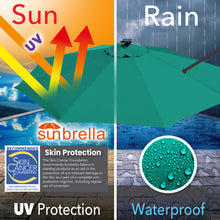 Load image into Gallery viewer, 11.5' Solar LED Roma Umbrella Deluxe Cantilever Umbrella Sunbrella Cover Umbrella Patio Umbrella Garden Outdoor
