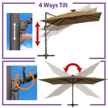 Load image into Gallery viewer, 10x13 FT Solar LED Roma Umbrella  Sunbrella Umbrella Cantilever Big Roma Umbrella Hanging Offset Parasol UV+ Waterproof Umbrella
