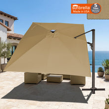 Load image into Gallery viewer, 10x13 FT Solar LED Roma Umbrella  Sunbrella Umbrella Cantilever Big Roma Umbrella Hanging Offset Parasol UV+ Waterproof Umbrella
