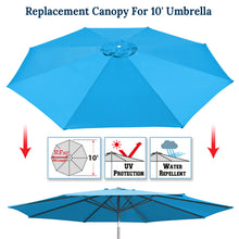 Load image into Gallery viewer, 10' 8 Ribs Patio Umbrella Canopy Top Cover Replacement
