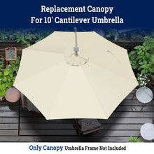 Load image into Gallery viewer, 10ft 8rib Replacement Canopy cover for Solar Cantilever Patio Hanging Umbrella
