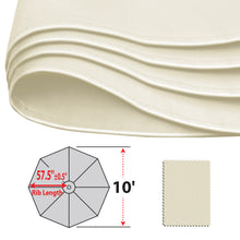 Load image into Gallery viewer, 10ft 8rib Replacement Canopy cover for Solar Cantilever Patio Hanging Umbrella
