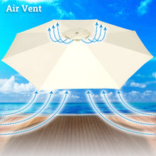 Load image into Gallery viewer, 10ft 8rib Replacement Canopy cover for Solar Cantilever Patio Hanging Umbrella
