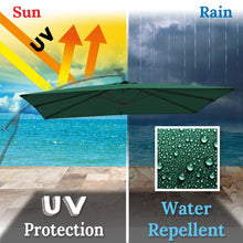 Load image into Gallery viewer, 8.2x8.2ft 8 Ribs Replacement Canopy cover for Square Hanging Solar Umbrella
