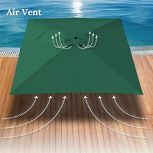 Load image into Gallery viewer, 8.2x8.2ft 8 Ribs Replacement Canopy cover for Square Hanging Solar Umbrella
