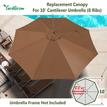 Load image into Gallery viewer, 10ft 8 Rib Canopy Replacement Cover for Patio Hanging Umbrella
