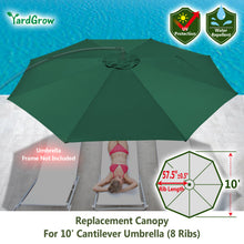 Load image into Gallery viewer, 10ft 8 Rib Canopy Replacement Cover for Patio Hanging Umbrella
