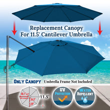 Load image into Gallery viewer, 11.5 FT Roma Cantilever Umbrella Top Cover 8-ribs Patio Replacement Canopy Outdoor, Canopy Only
