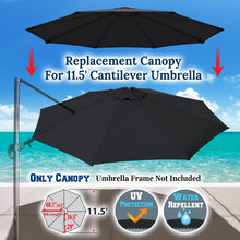 Load image into Gallery viewer, 11.5 FT Roma Cantilever Umbrella Top Cover 8-ribs Patio Replacement Canopy Outdoor, Canopy Only
