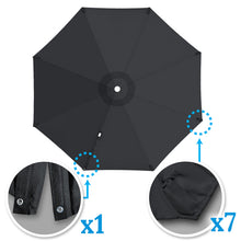Load image into Gallery viewer, 11.5 FT Roma Cantilever Umbrella Top Cover 8-ribs Patio Replacement Canopy Outdoor, Canopy Only
