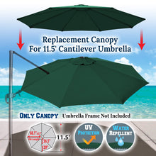 Load image into Gallery viewer, 11.5 FT Roma Cantilever Umbrella Top Cover 8-ribs Patio Replacement Canopy Outdoor, Canopy Only
