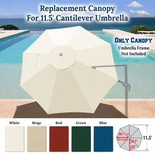 Load image into Gallery viewer, 11.5 FT Roma Cantilever Umbrella Top Cover 8-ribs Patio Replacement Canopy Outdoor, Canopy Only
