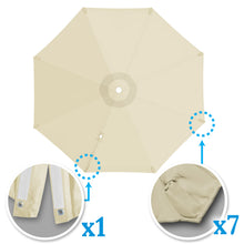 Load image into Gallery viewer, 11.5 FT Roma Cantilever Umbrella Top Cover 8-ribs Patio Replacement Canopy Outdoor, Canopy Only
