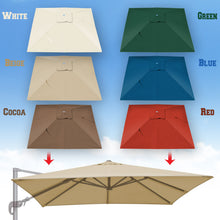 Load image into Gallery viewer, 10'x10' Umbrella Canopy Replacement Cantilever Umbrella Replacement Canopy, Canopy ONLY, Frame NOT Included
