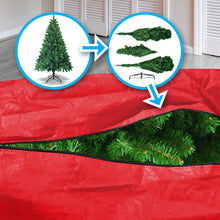Load image into Gallery viewer, Christmas Tree Storage Bag Fits Up to 6-8ft Tall Artificial Disassembled Trees with Reinforced Handles, Red
