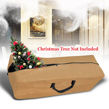 Load image into Gallery viewer, Up to 8ft Christmas Tree Storage Bag Umbrella Storage bag Fits Tall Artificial Disassembled Trees with Reinforced Handles（TAN）
