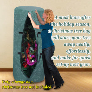 Heavy Duty Large Artificial Christmas Tree Carry Storage Bag Holiday Clean Up to 9'