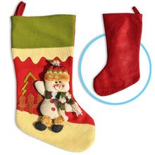 Load image into Gallery viewer, 18&quot; Christmas Hanging Stockings Snowman /Santa&#39;s Gift Stockings Bag
