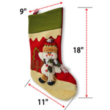 Load image into Gallery viewer, 18&quot; Christmas Hanging Stockings Snowman /Santa&#39;s Gift Stockings Bag
