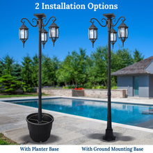 Load image into Gallery viewer, Outdoor Solar LED Street Light 79&#39;&#39; H Solar Lamp Post Lights Street Lights for Lawn
