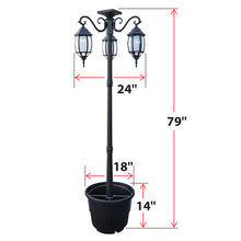 Load image into Gallery viewer, Outdoor Solar LED Street Light 79&#39;&#39; H Solar Lamp Post Lights Street Lights for Lawn
