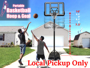 Basketball Hoop & Goal 10 - 7.5 Ft. Height Adjustable (Local Pickup Only)