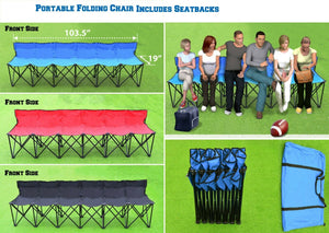 Portable Folding 6 Seater Waterproof Bench chair with Carry Bag