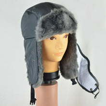 Load image into Gallery viewer, Aviator Soft Faux Fur Ear Flaps Hat Cap for Winter Ski Trapper with Warm Face Mask
