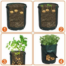 Load image into Gallery viewer, Garden Potato Grow Planter PE Bag Container Tub Outdoor Indoor Vegetables Garden Dia.13.7&quot; Barrel
