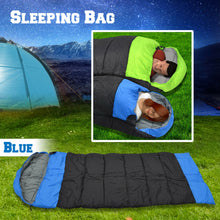 Load image into Gallery viewer, Heavy duty Hooded sleeping bag Hiking camping Indoor with Carry Bag
