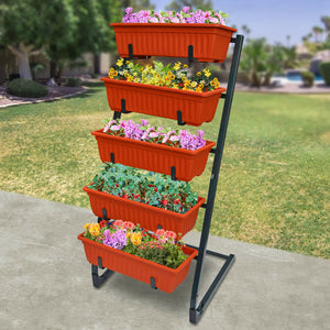New 5 Tier Vertical Raised Garden Bed Planter Boxes Patio Balcony