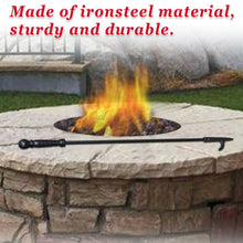 Load image into Gallery viewer, Campfire Fireplace Fire Poker Tool Extra Long 27&quot;, Black
