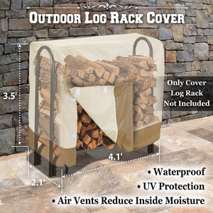 Premium Log Rack Cover Firewood Rack Waterproof Wood Storage Holder