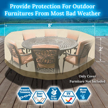 Load image into Gallery viewer, Large Patio Garden Round Table Chair Cover Outdoor Furniture Winter

