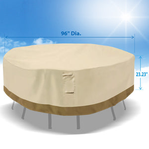 Large Patio Garden Round Table Chair Cover Outdoor Furniture Winter
