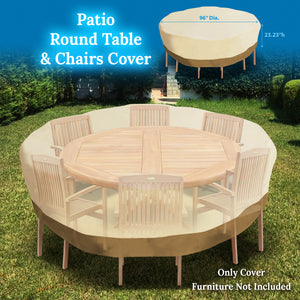 Large Patio Garden Round Table Chair Cover Outdoor Furniture Winter