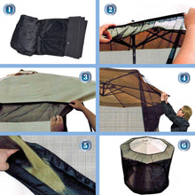Load image into Gallery viewer, Mosquito Net for 9 to 10&#39; Patio Umbrella Protect Screen Black Bug Insect Netting
