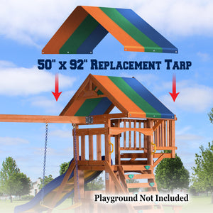 50"x90" Multi-Color Tarp Replacement Canopy Wood Playset Roof Shade