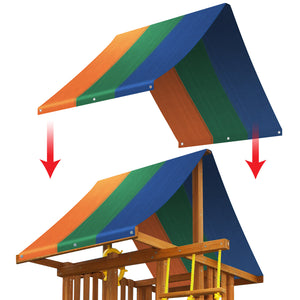 50"x90" Multi-Color Tarp Replacement Canopy Wood Playset Roof Shade