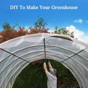 12x25ft , 25 x 10 ft Greenhouse Clear Plastic Film 6mil Thicker Polyethylene Covering