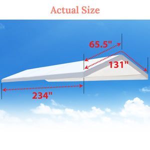 10'x20' Carport Replacement Canopy Cover for Tent Top Garage Shelter Cover with Ball Bungees
