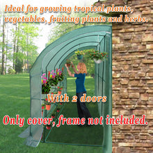 Load image into Gallery viewer, Replacement Canopy Cover for 10x5x7&#39;H Walk-In Half Greenhouse Zipper Doors
