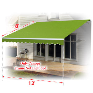 Sunshade Manual Yard Retractable Patio Awning Cover Canopy Outdoor