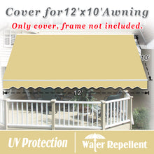 Load image into Gallery viewer, 12 x 10 ft Canopy COVER Replacement Outdoor Manual Retractable Sunshade Awning
